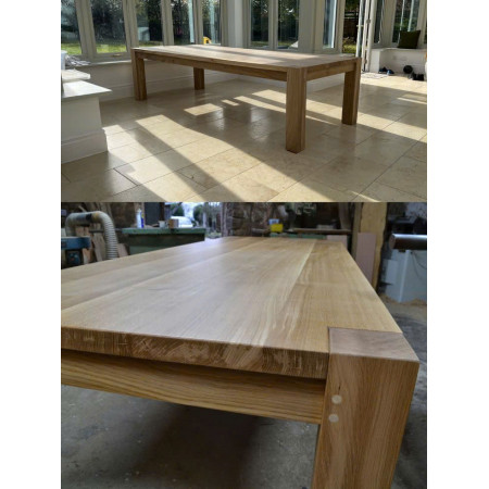 ChunKy Oak : Bàn Ăn Gổ Sồi - Chân Trụ - W1m2 ChunKy Oak : Bàn Ăn Gổ Sồi - Chân Trụ - W1m2